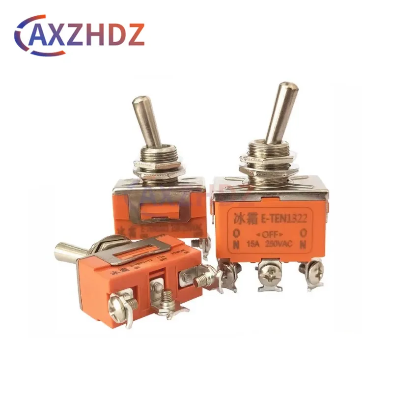 

Toggle Switch E-TEN1021 E-TEN1121 E-TEN1122 E-TEN1221 E-TEN1321 E-TEN1322 15A 250V AC ON-OFF ON-OFF-ON 2/3/4/6 Pin Rocker Switch