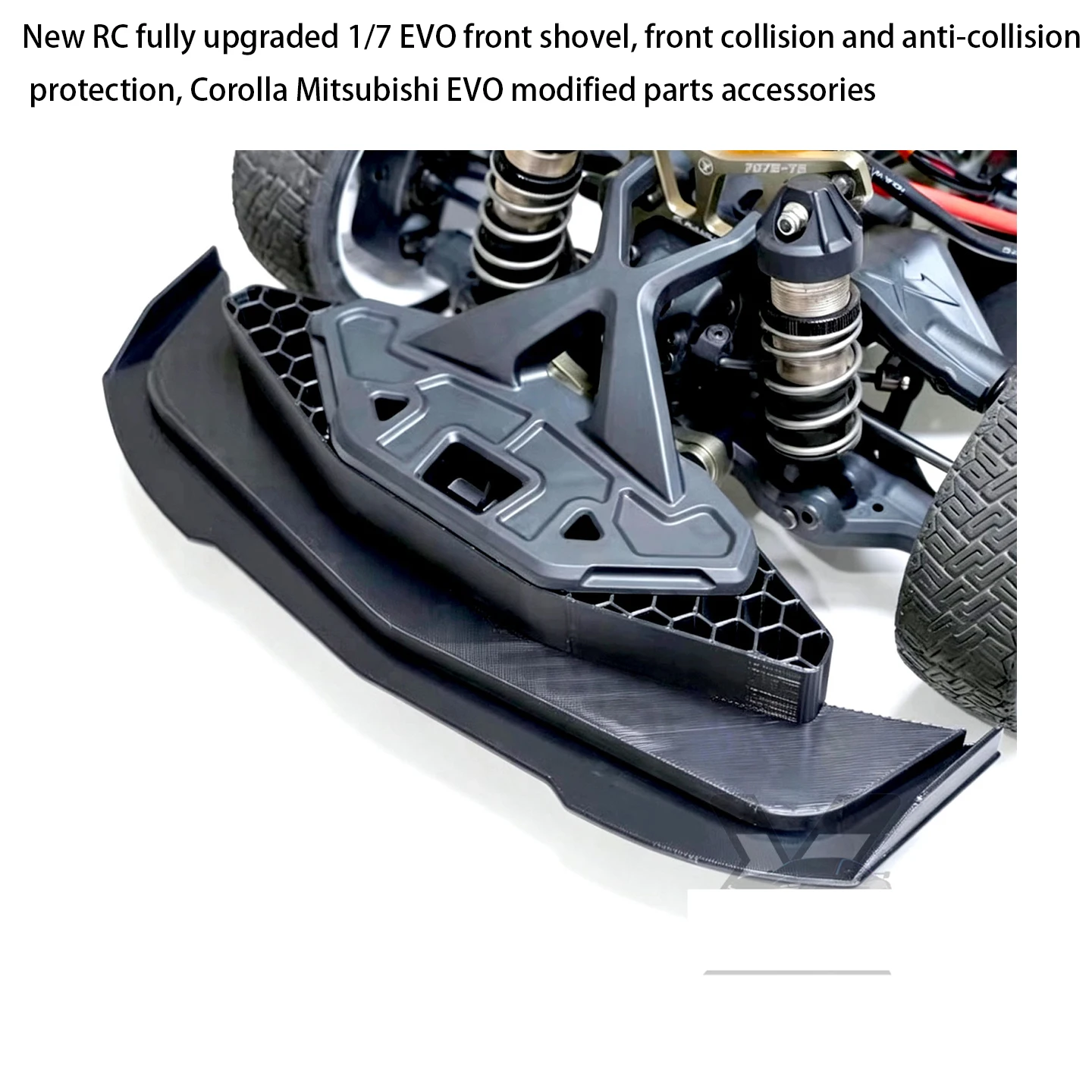 RC1/7 Corolla Mitsubishi retrofit fully upgraded EVO front shovel collision and anti-collision protection spare parts