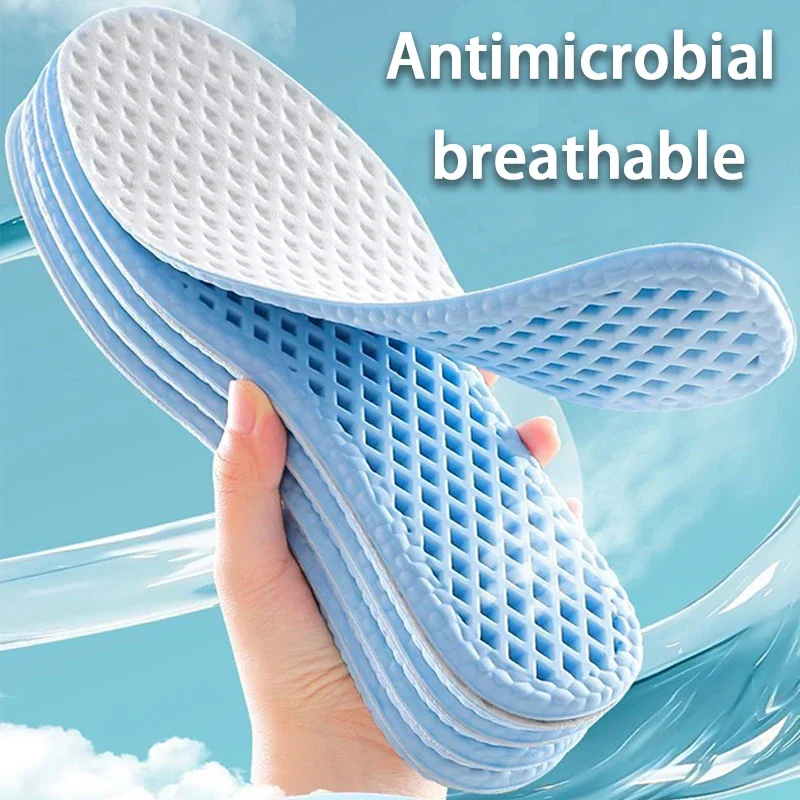 4Pcs/6Pcs Feet Running Sports Insoles Mesh Breathable Insoles for Shoes Men Summer Cool Insole Memory Foam Shoes Pads image 2