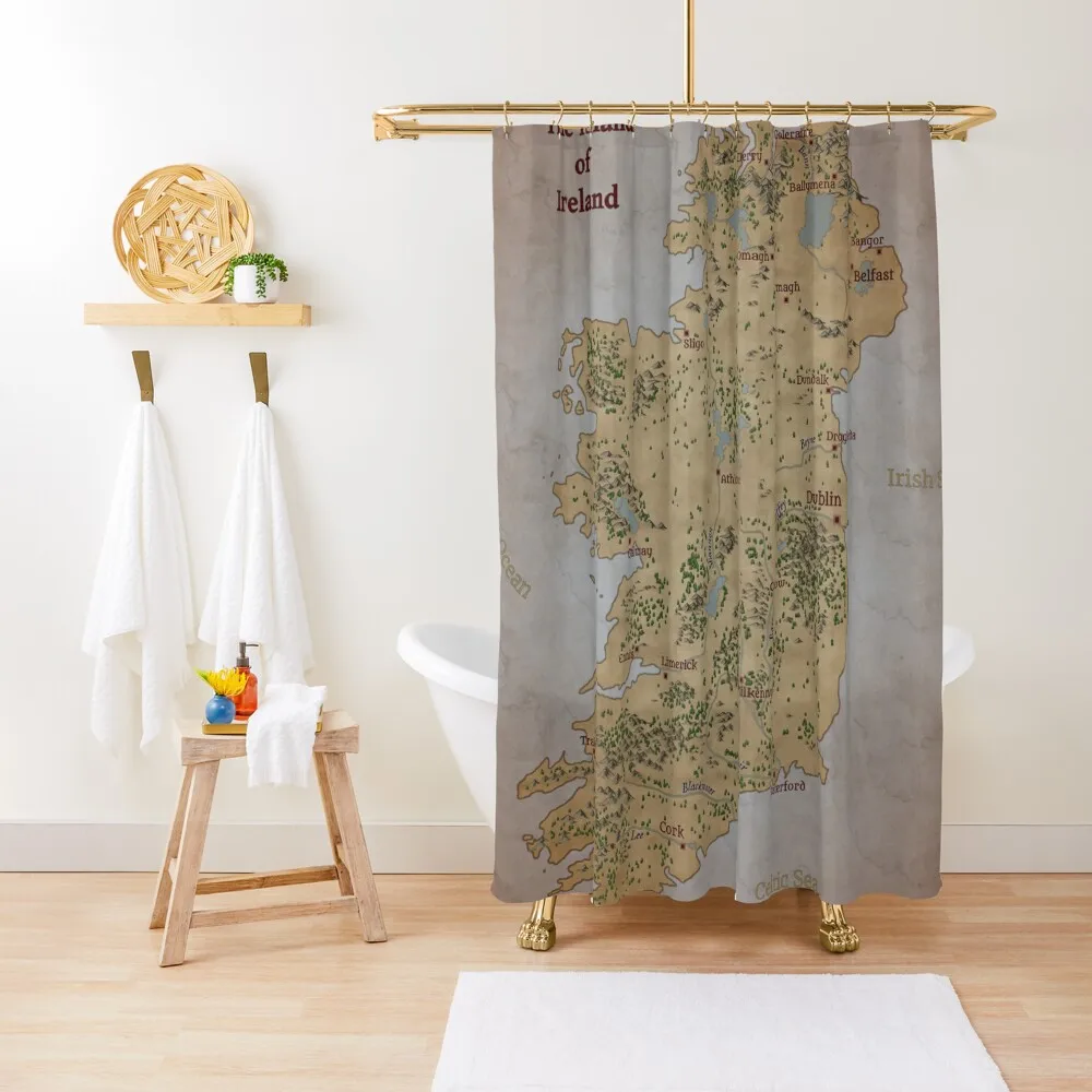

Fantasy map of Ireland Shower Curtain Shower Bath Shower Set Bathroom Accessory Luxury Bathroom Curtain
