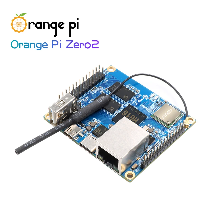 Laranja pi zero 2 1gb ram com chip allwinner h616, suporte bt, wifi, executar android 10, ubuntu, debian os única placa