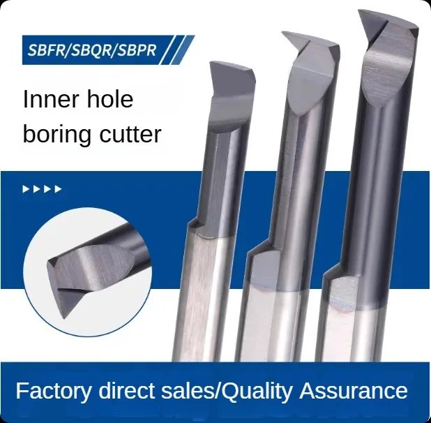 

Small diameter inner hole turning tool tungsten steel single head turning small inner hole boring tool SBQR 6R0.1 L15