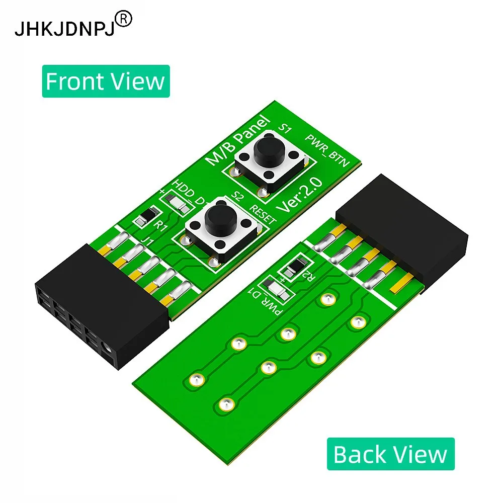 New version 2*5 Pin Reset/Power ON/OFF switch Board Adapter for desktop PC