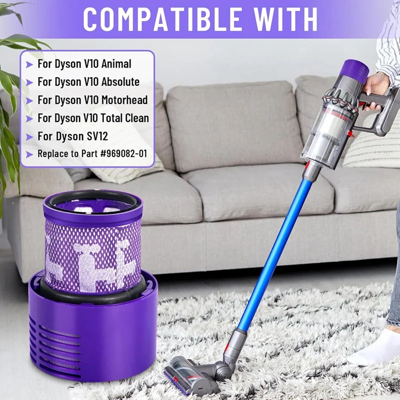 B58B-فلتر المكنسة الكهربائية لقطع غيار فلتر دايسون V10 SV12 Hepa، رقم الجزء 969082 -01