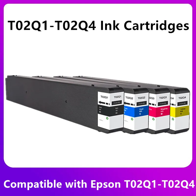 Compatible T02Q1 T02Q2 T02Q3 T02Q4 Premium Compatible Color Inkjet Ink Cartridge for Epson WorkForce Enterprise WF-C20600 Printe