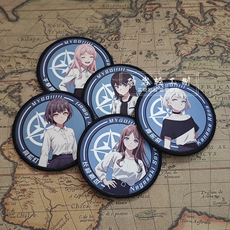 BanG Dream! It\'s MyGO!!!!! Patch Two-dimensional Anime Hook&Loop Morale Badges on Backpack DIY Decoration Sticker