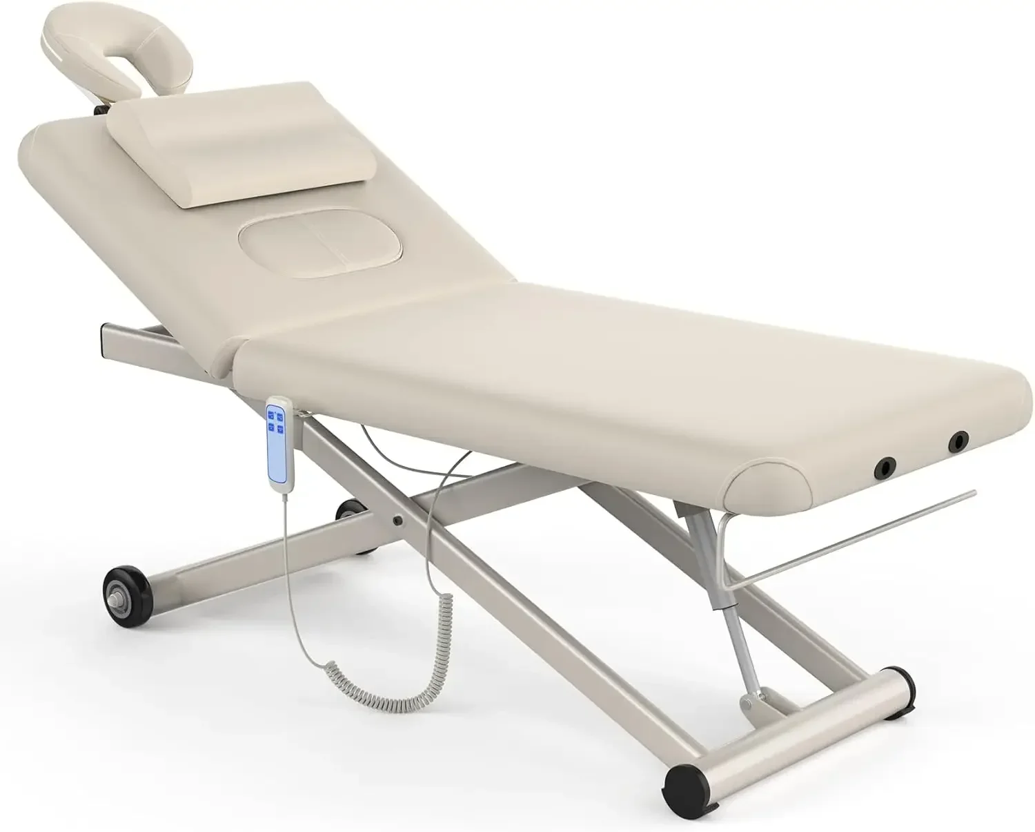 Heavy Duty Electric Massage Table, Electric Lift and Electric Backrest 2 Motor Adjustable for Treatment / Medical Spa / Facial