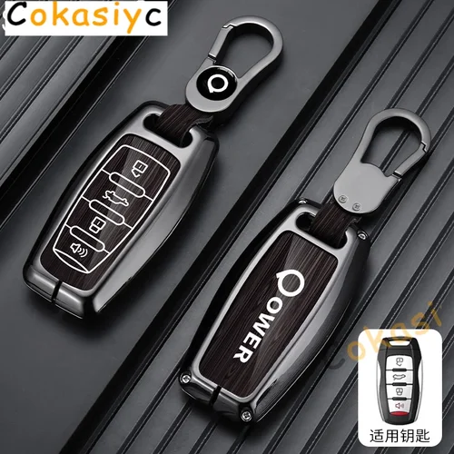 자동차 원격 키 케이스 커버 쉘, 만리월 타워 GWM P 시리즈 픽업 2019 2020 만리월 POER 트럭 키체인 액세서리 