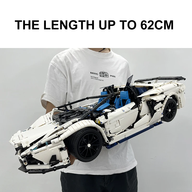 Décennie s de construction techniques Lamborghincence, voiture de course sportive urbaine à module haut, briques d'assemblage de véhicule modèle, blanc, 3712, 42115 pièces, 1:8