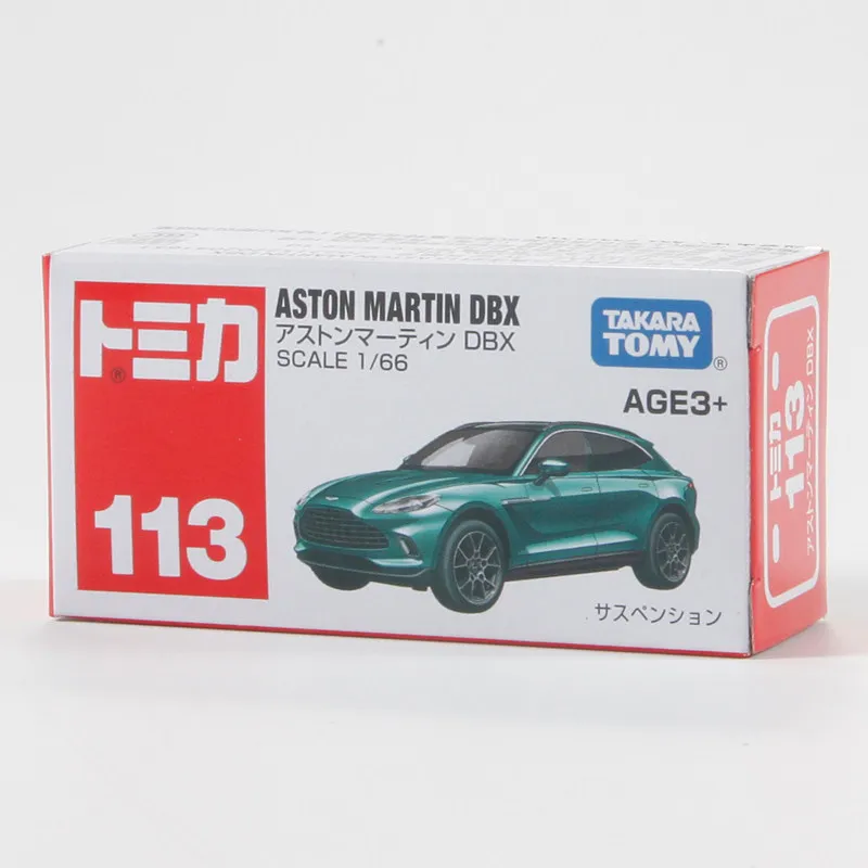 Tomica No.113 Aston Martin DBX 1/66 Diecast Asia Limited Green Model Red Box Toy Gift for Boys Kids
