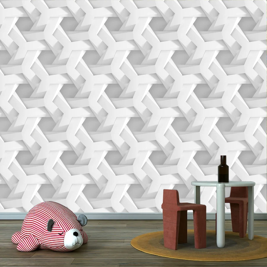 5+ Waterproof Stunning Geometric Bold Design Peel n Stick Wallpaper for Living Room Decoration Wall Art Papers Home Decor Mural