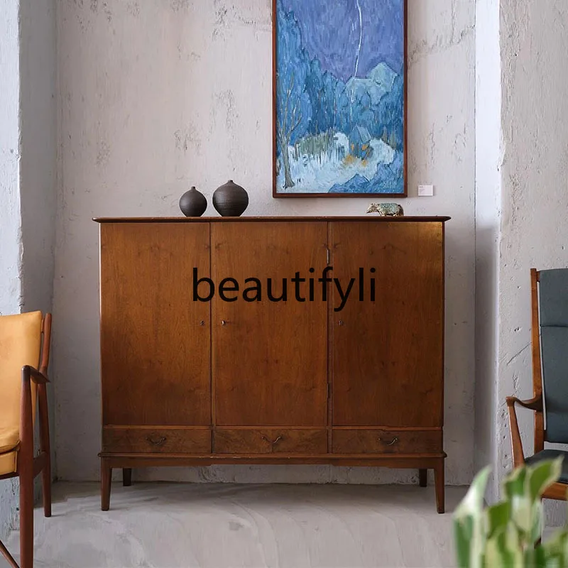 

D2520 Replica sideboard locker wind cherry wood solid wood porch cabinet