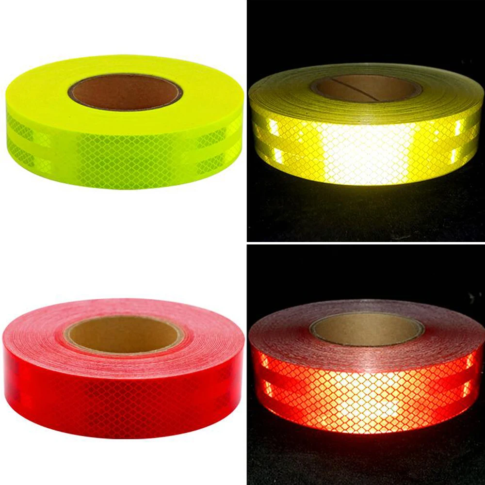 5cmx50m/Roll Diamond Grade Reflective Tape Self-Adhesive Car Retrofit Reflect Tape For Truck