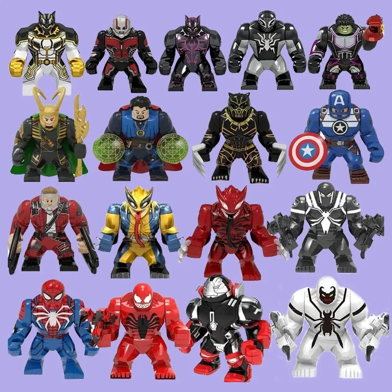 Marvel Adult Block Toy Superhero Action Figure Model Green Giant Spider Man Children's Assembly Block Toy Birthday Gift
