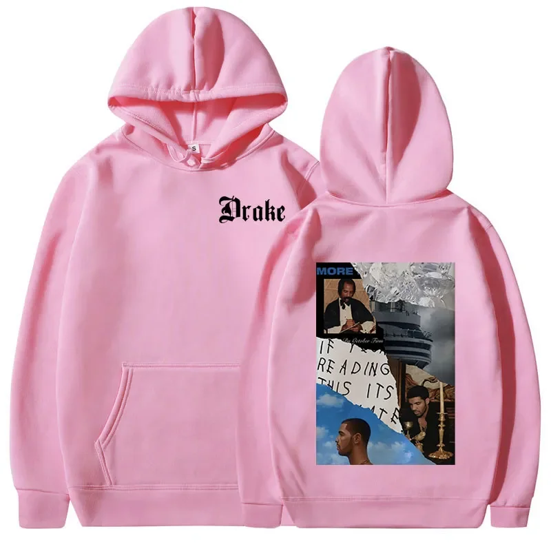 Sudaderas con capucha gráficas de portada del álbum de música de rapero Drake, sudaderas Vintage de Hip Hop a la moda para hombre, jerséis cálidos