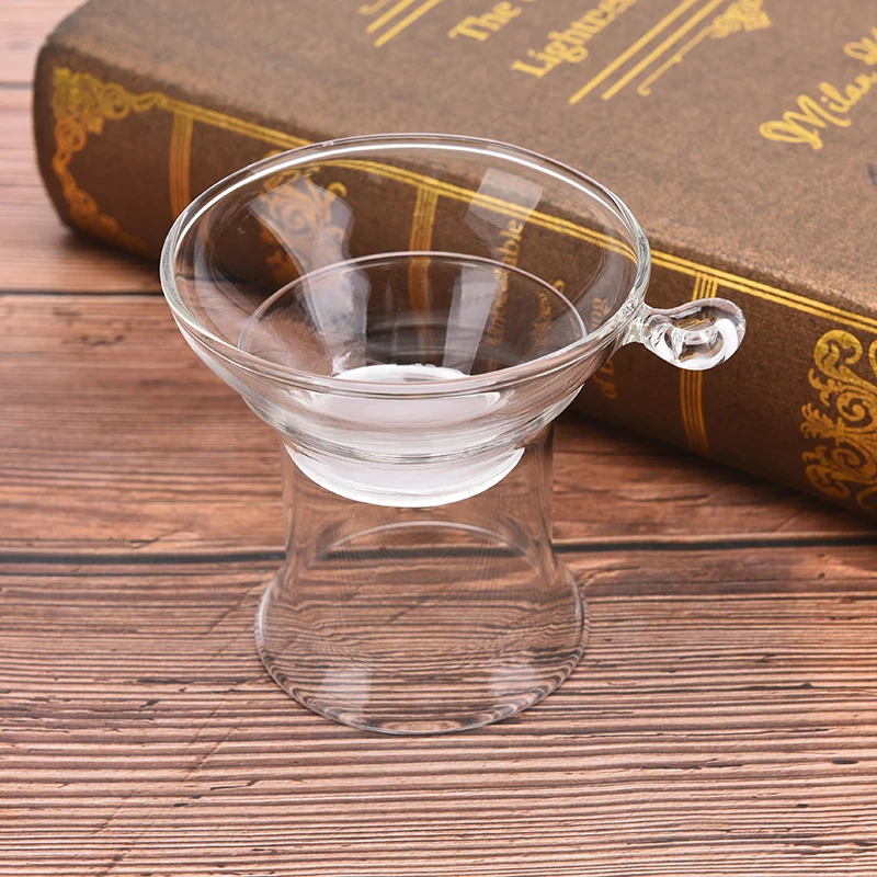 [FE] 1X Glass Tea Strainer With Handle for Loose Leaf Tea Infuser Tea Filter Colander