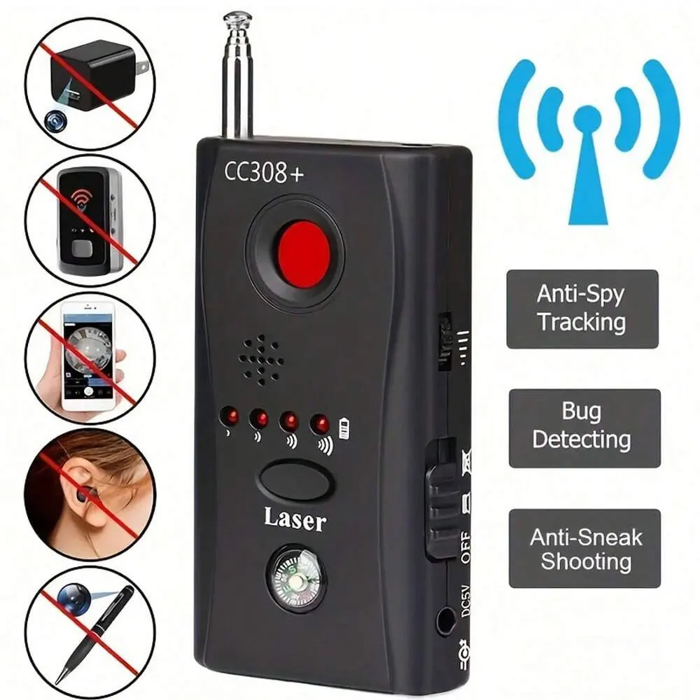 Mini Full Range Anti-spy Gadgets Bug Detector Hotel Toilet Bedroom Camera Hidden Signal GSM Device Finder Privacy Protect