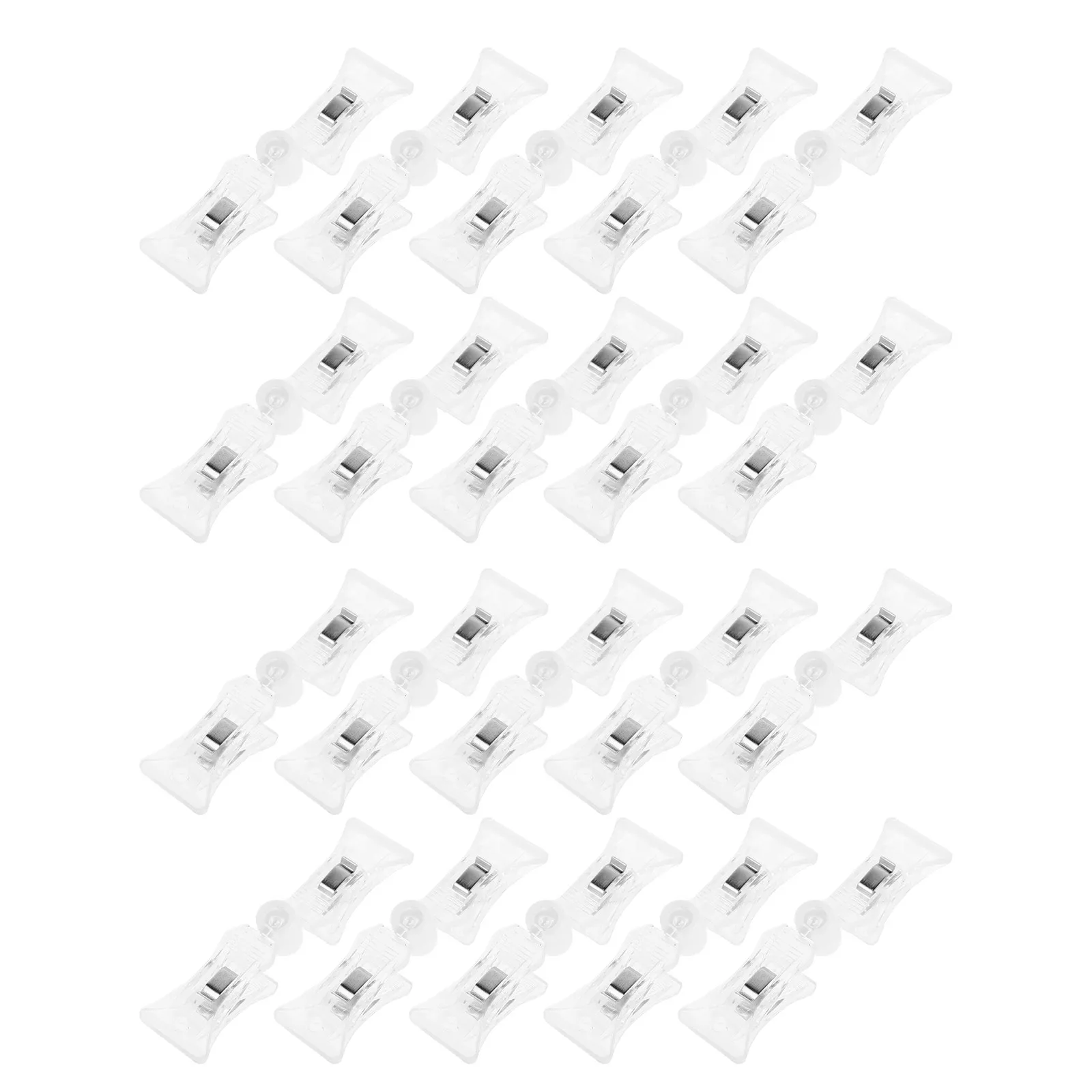 20Pcs Rotatable Advertising Clips Clear Plastic Sign Holder Double Head Shelf Price Tag Display Clips Retail Store Merchandising