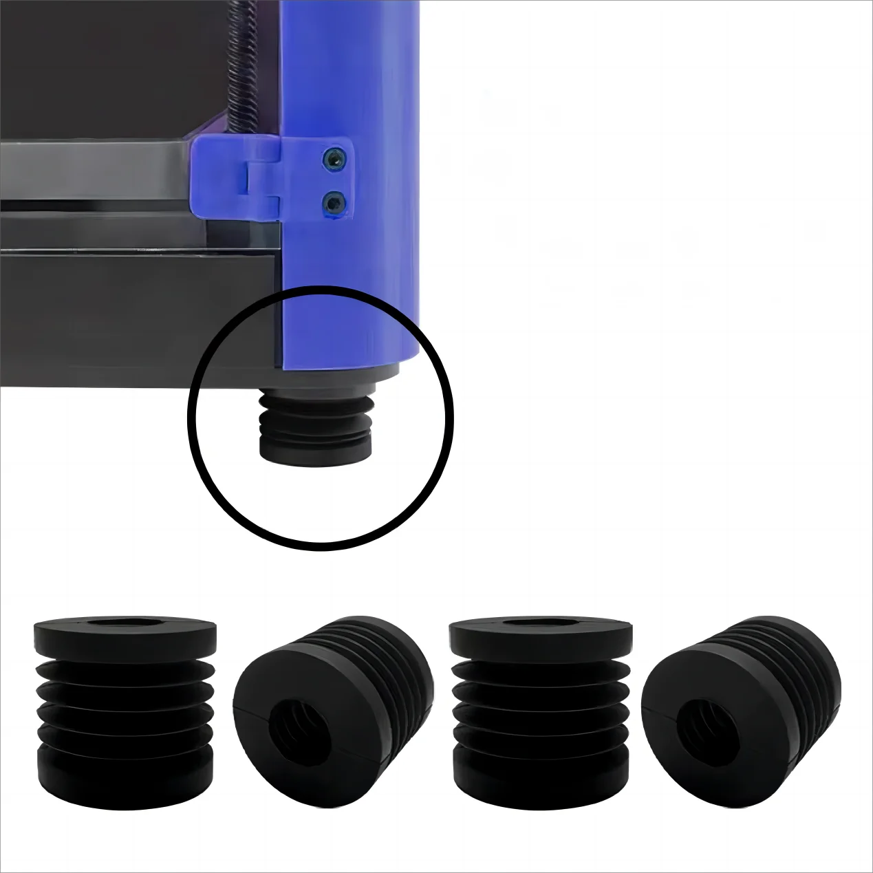 

For Bambu Lab P1P/P1S Anti Vibration Feet Pad Anti-slip Anti-Shock Dust-proof Rubber Foot Pad Bamboo Bambulabs X1/X1C 3D Printer