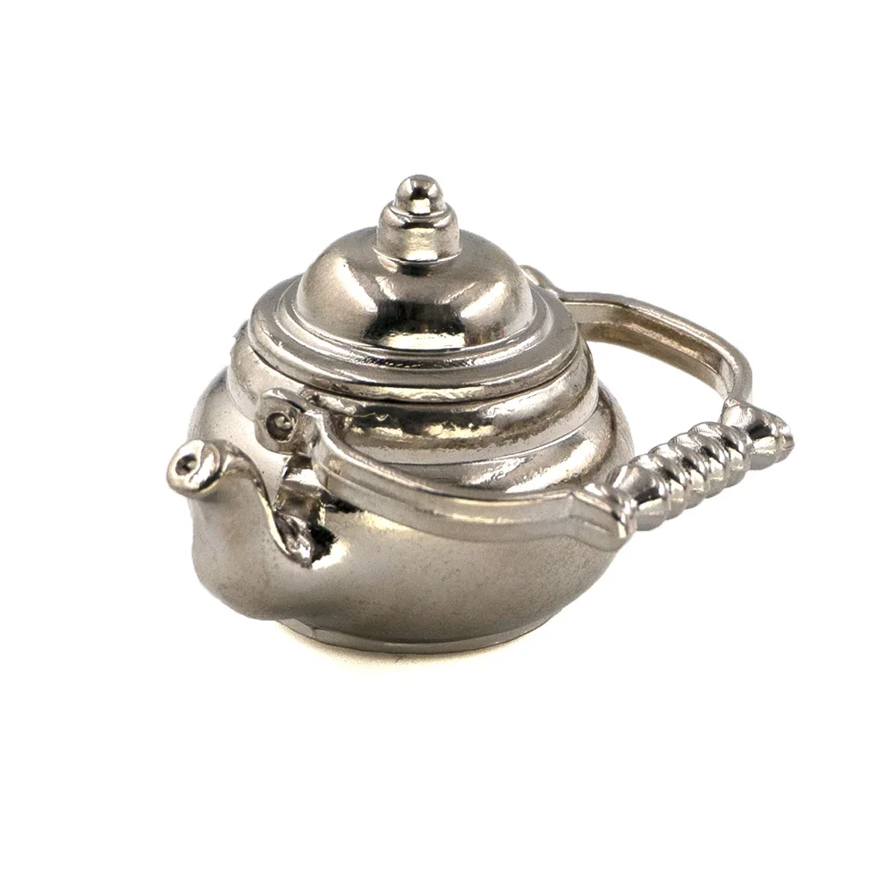 Accessoires miniatures pour maison de poupée, Mini bouilloire en métal, ustensiles de cuisine, modèle de jouets pour décoration de maison de poupée, 1/12