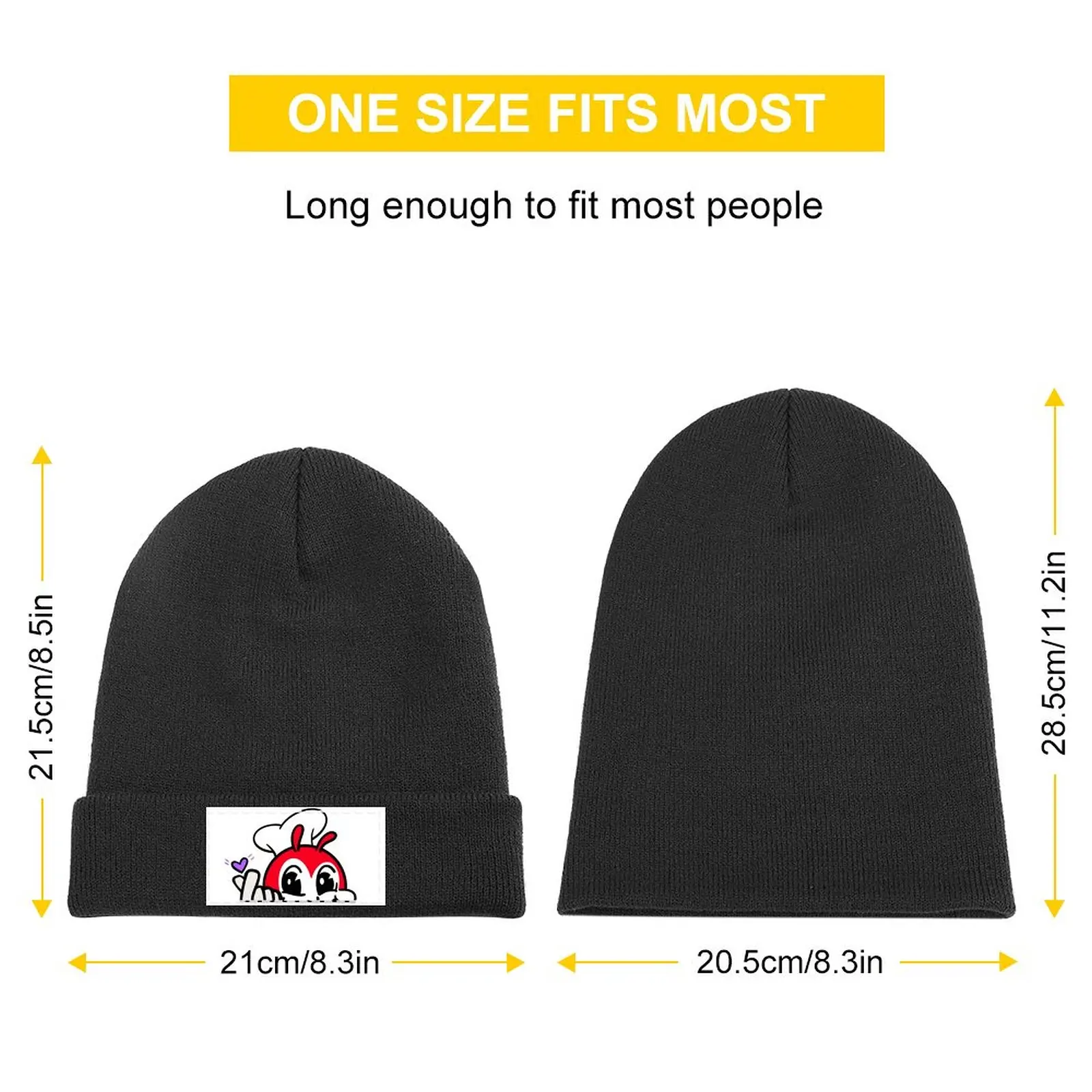 JOLLIBEE PEEKING FINGER HEART FILIPINO STICKER Knitted Hat party hats Brand Man Caps Golf Hat Men Women's