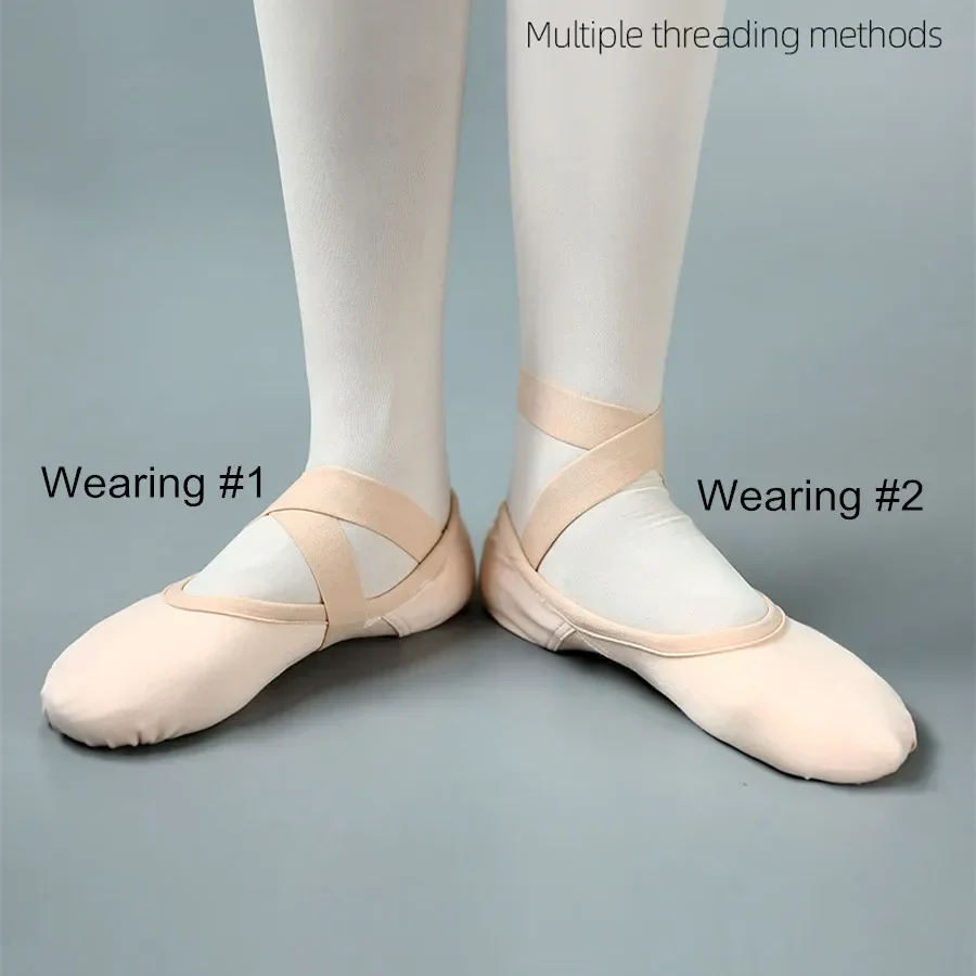 Chaussures de danse professionnelles pour femmes et filles, chaussures de ballet, griffe de chat adulte, gril entièrement élastique, moyen de port