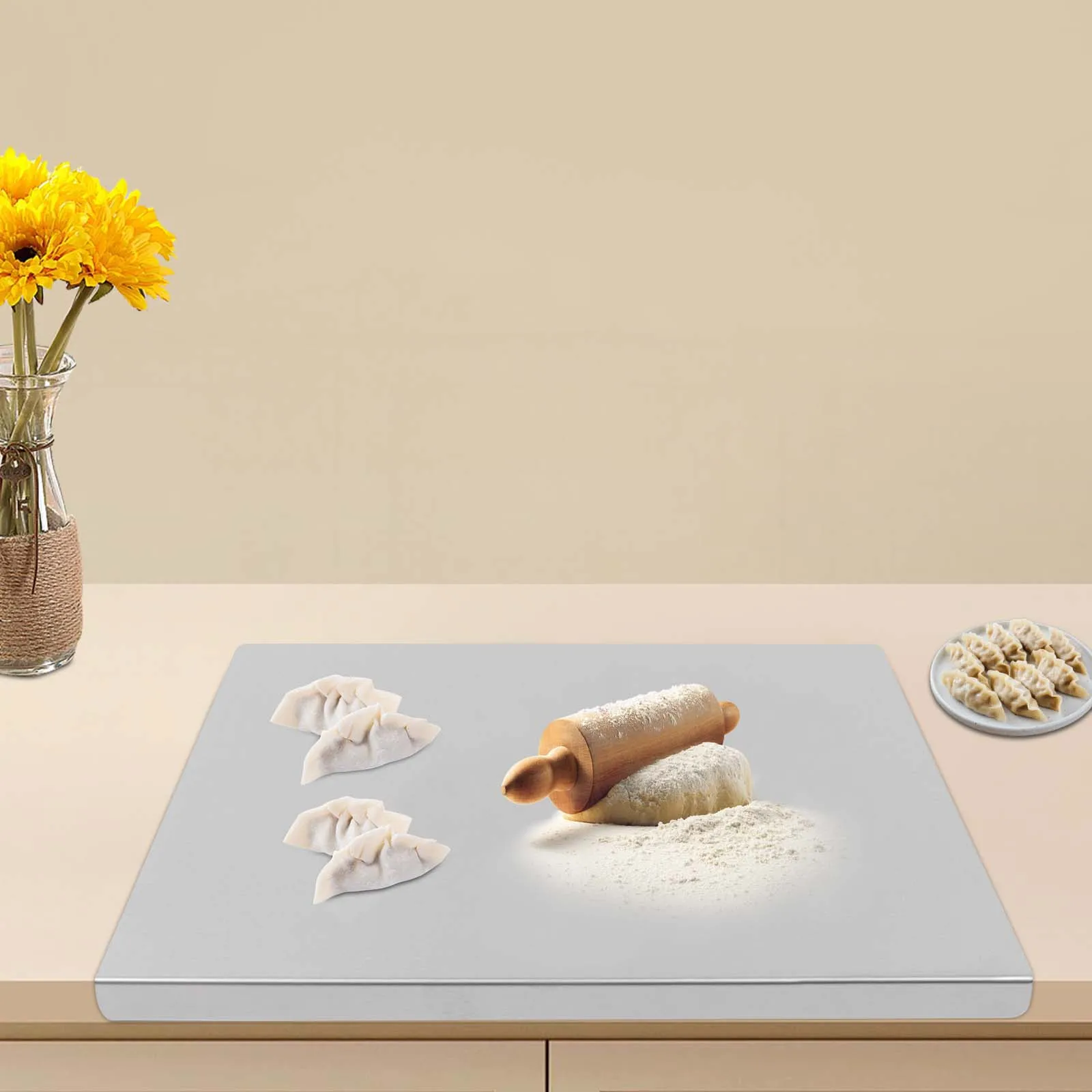 

NEW Stainless Steel Cutting Boards, 24 * 20" Chopping Cutting Board Counter Top Protector for Meat Fruits Vegetables Bread