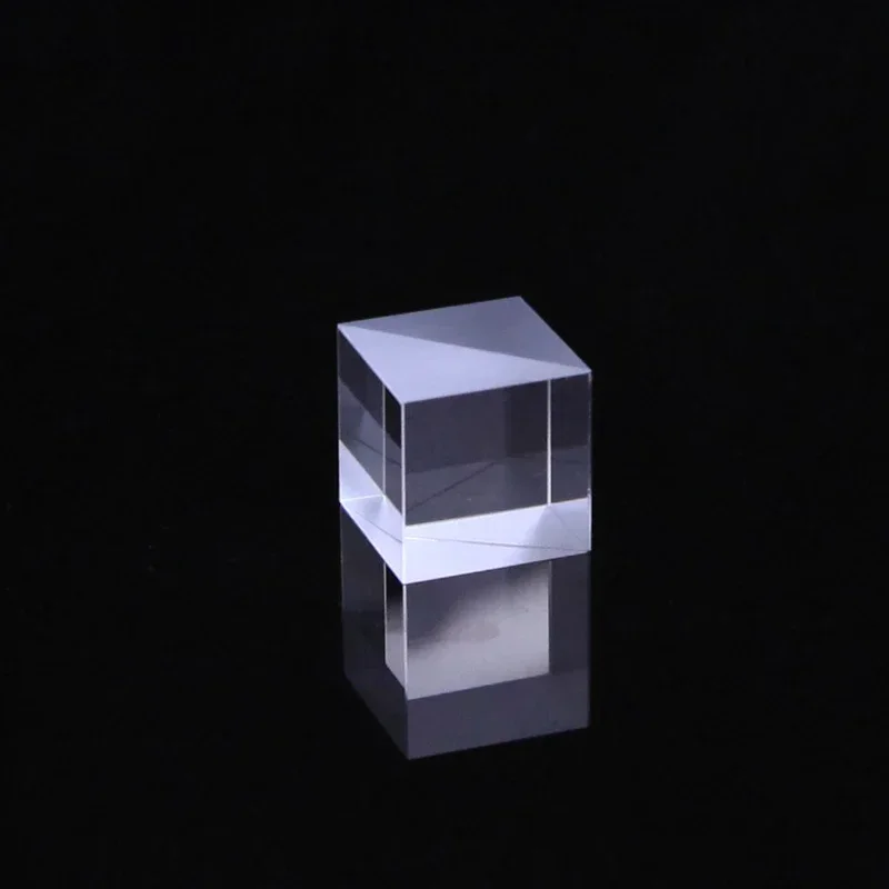 Beamsplitter Prism 25mm K9 Optical Glass Cube Dichroic Dispersion Splitting Ratio 5:5 Optical Instrument