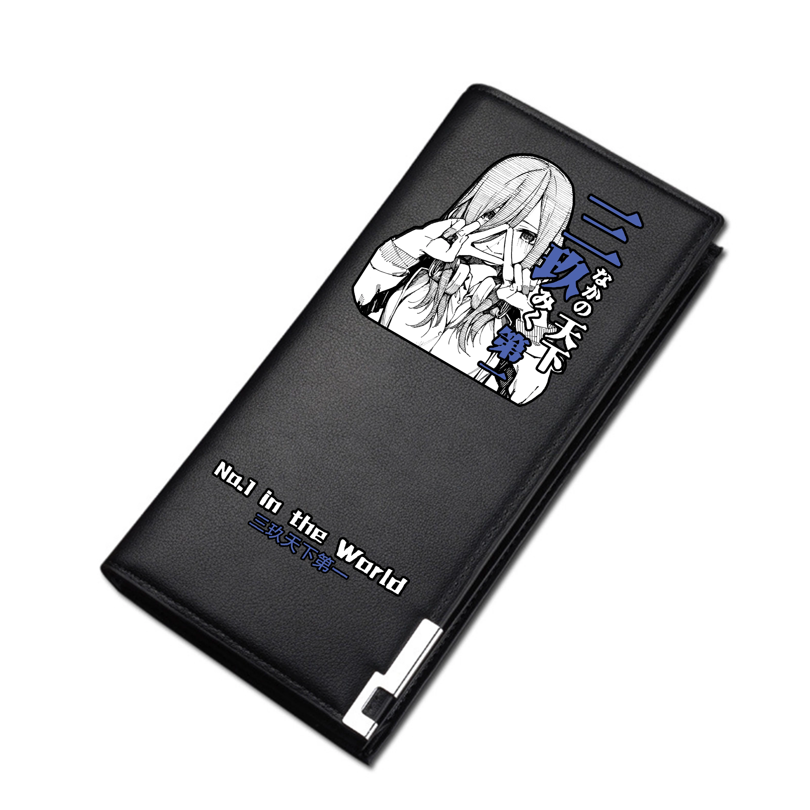 The Quintessential Quintuplets Cosplay Unisex Long Purse Nakano Miku Pu Leather Short Wallet Cartoon ID Card Holder Change bags
