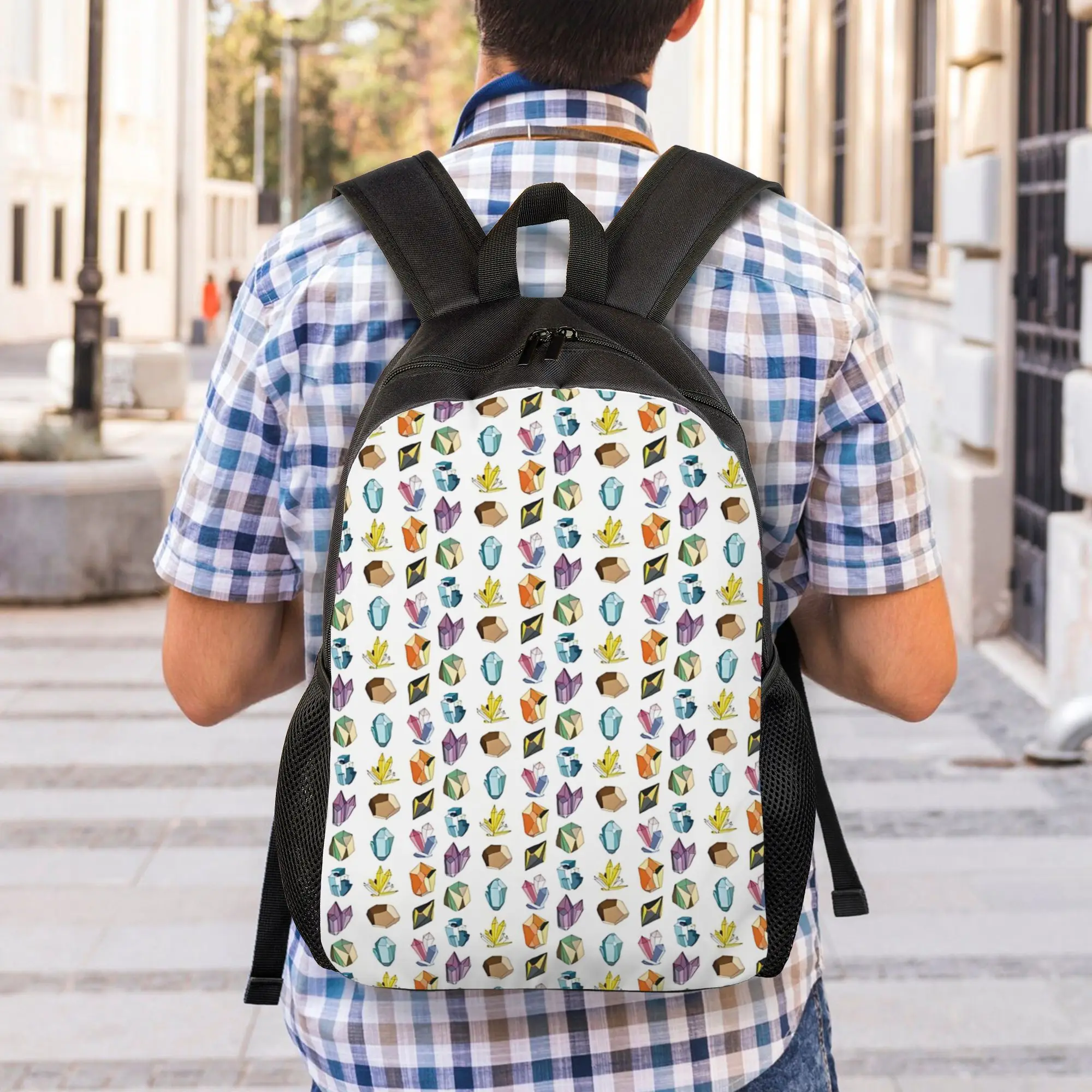 

Back to school season Eeveelution Crystals Rucksack Pokemon College Student Adjustable Strap Backpack
