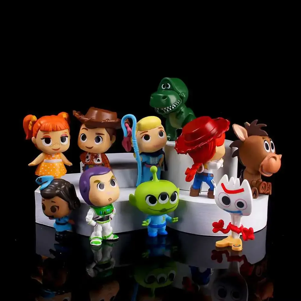 10pcs/lot Disney Toy Story Woody Alien Buzz Lightyear Action figure toys statue collection model home decoration kids best gift