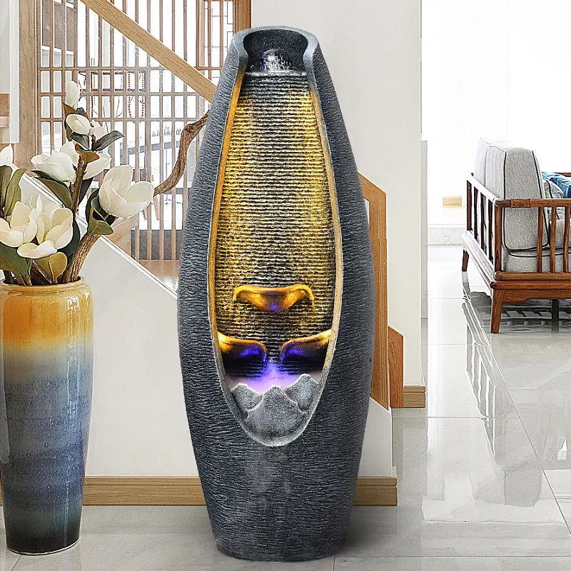 Flowing water fountain floor ornament living room feng shui ball office circulation humidifier opening housewarming gifts