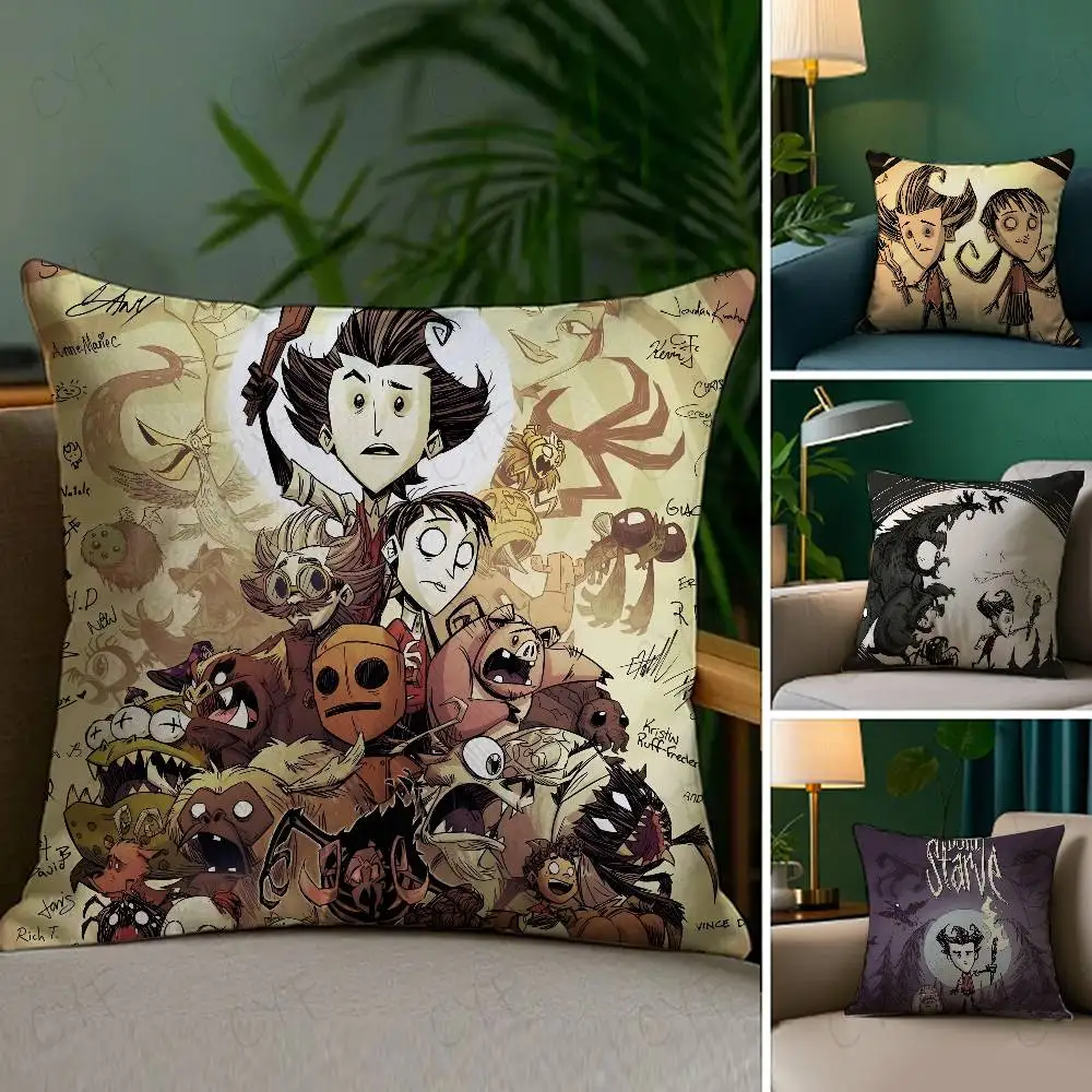 

Funny Games D-Don't Starve Pillow Case Custom Printed Brushed Fleece Pillow, Baby Skin-Touch, Eco-Friendly Dye-Sublimation Cushi