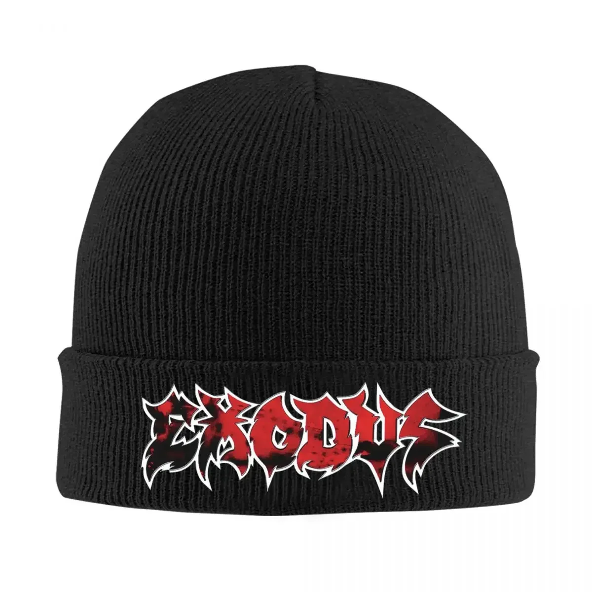 Women Men Knit Cuff Beanie Exodus Rock Band Merch Winter Warm Skull Knitted Hat Cap  Music Bonnet Knit Hat