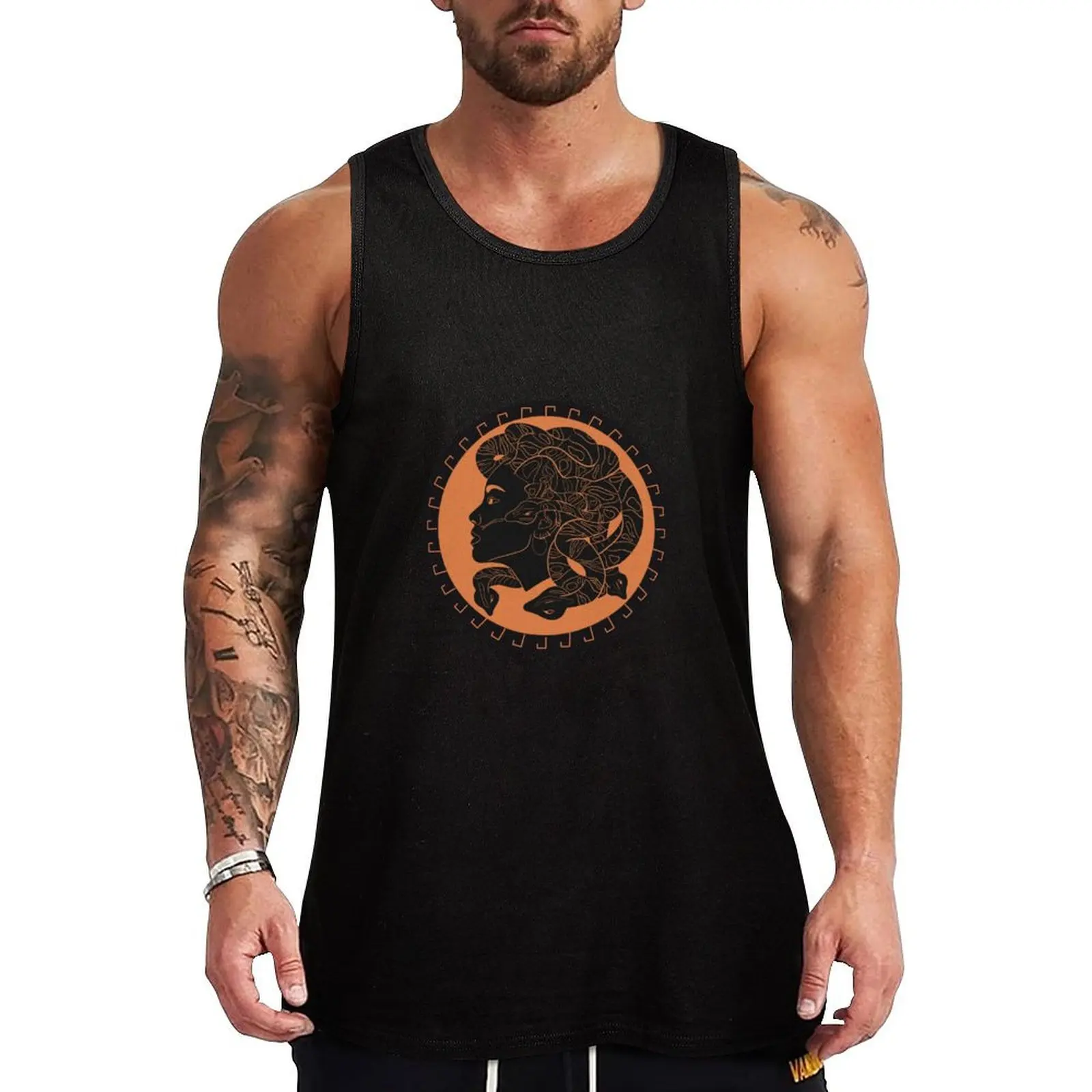 Medusa Tank Top Men's sleeveless t-shirt Gym wear singlets for men