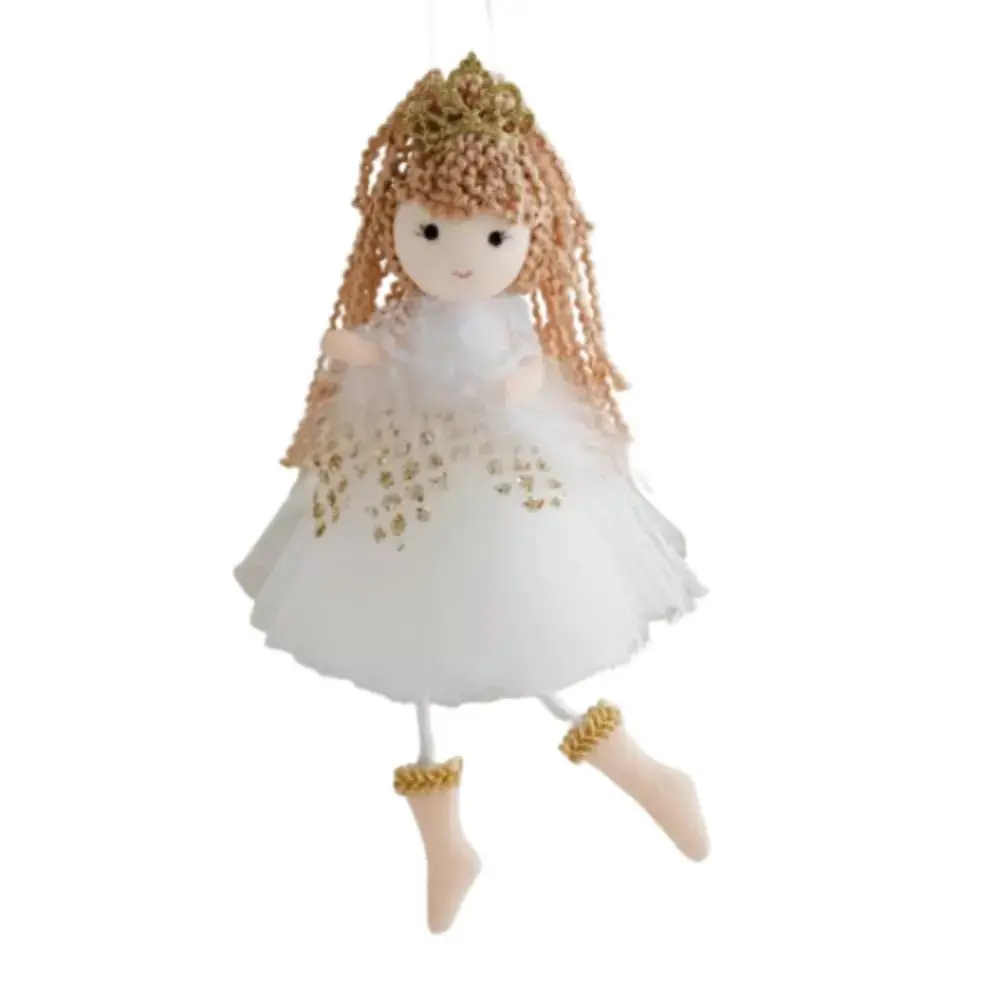 แฟชั่นตกแต่งบ้านเครื่องประดับคริสต์มาส Handmade Soft Santa Girl จี้การ์ตูน Angel ตกแต่งวันหยุด Xmas Tree จี้