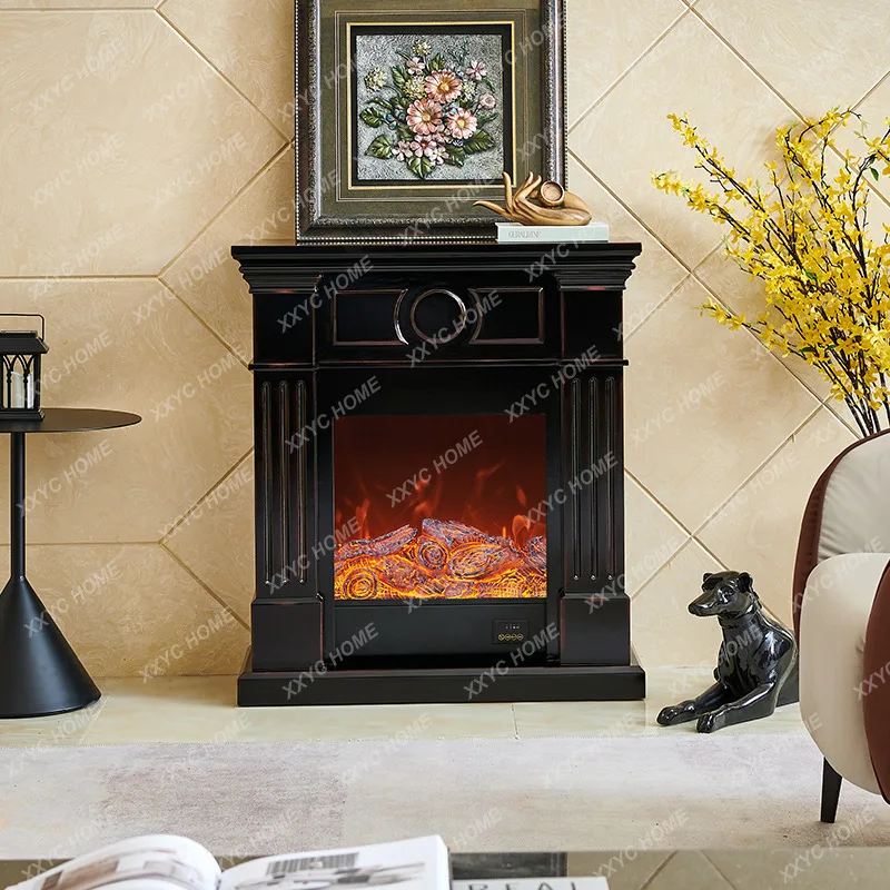 

L fireplace decorative cabinet Small apartment household living room simulated flame fireplace