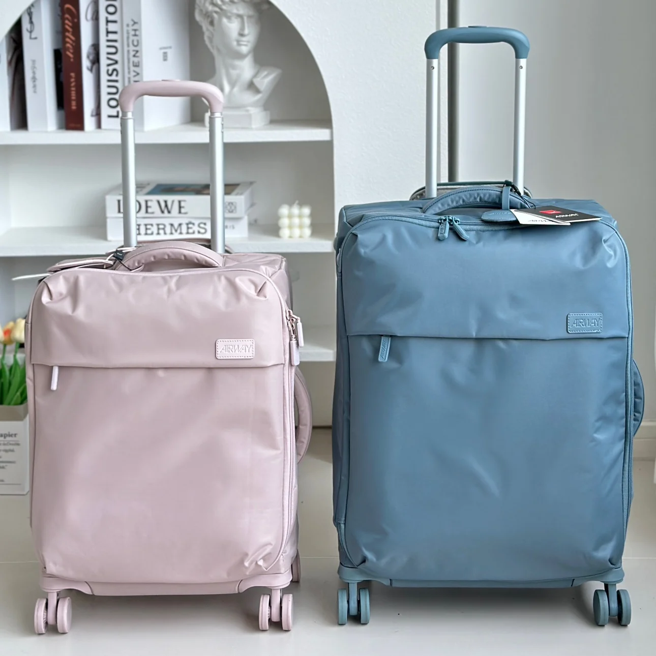 

Ультралегкий нейлоновый чемодан на колесиках, модный, для ручной клади, 20 и 24 дюйма, большой вместимости, дорожная сумка для мужчин и женщин