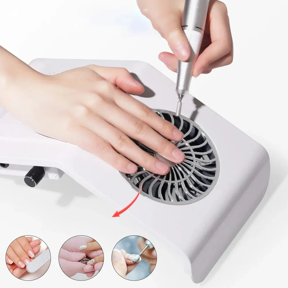 LULAA Nail Dust Collector Fan Vacuum Cleaner Manicure Machine Tools For Manicure Dust Absorber With Removable Filter