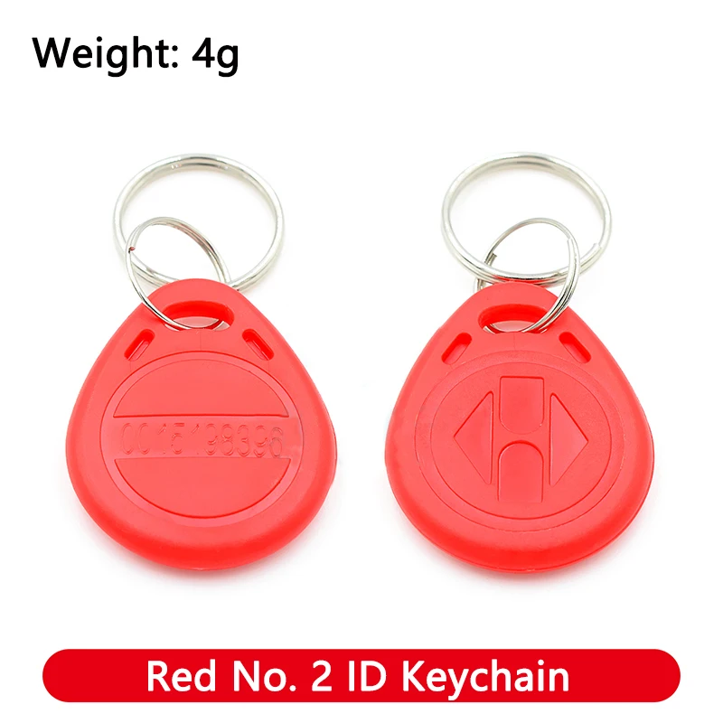 5PCS EM4100 ID Card Keychain Access Control RF Induction Card Red and Blue Matching 125K RFID Card Reader Module