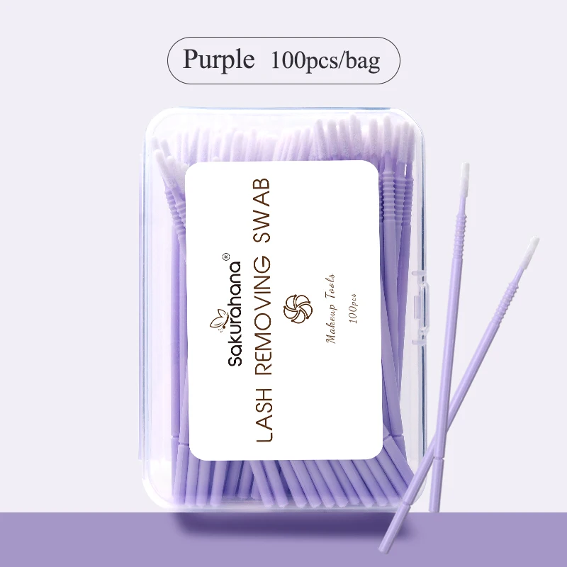 SAKURAHANA 100PCS Einweg Microbrush Spiral Griff Mascara Wands Applikator Wimpern Pinsel Wimpern Verlängerung Make-Up-Tools