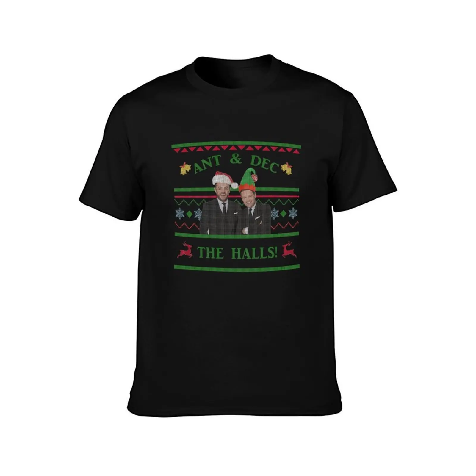 Ant and Dec the halls Funny ITV Christmas sweater T-Shirt, Summer Casual Cotton Tee, Oversized Streetwear Tops, Unisex Men Women