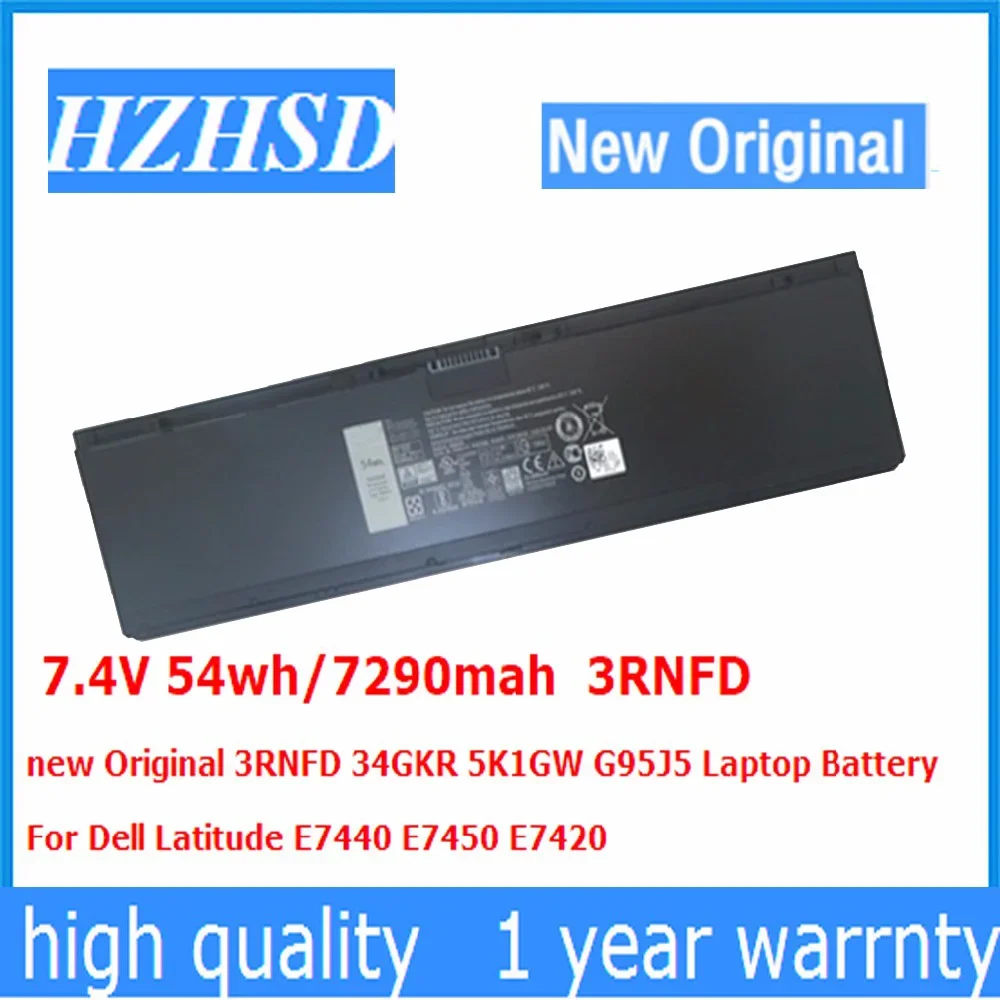 7.4V 54wh/7290mah 3RNFD Original 34GKR 5K1GW G95J5 Laptop Battery  For Dell Latitude E7440 E7450 E7420 V8XN3 0909H5 0G95J5 5K1GW