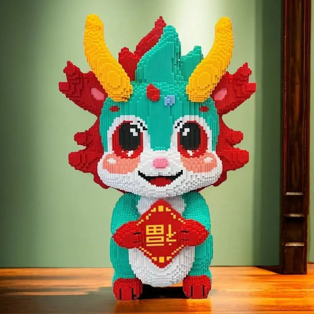 16158 قطعة من مكعبات بناء نموذج Red Dragon Baby DIY، مصممة للشباب والكبار، #3