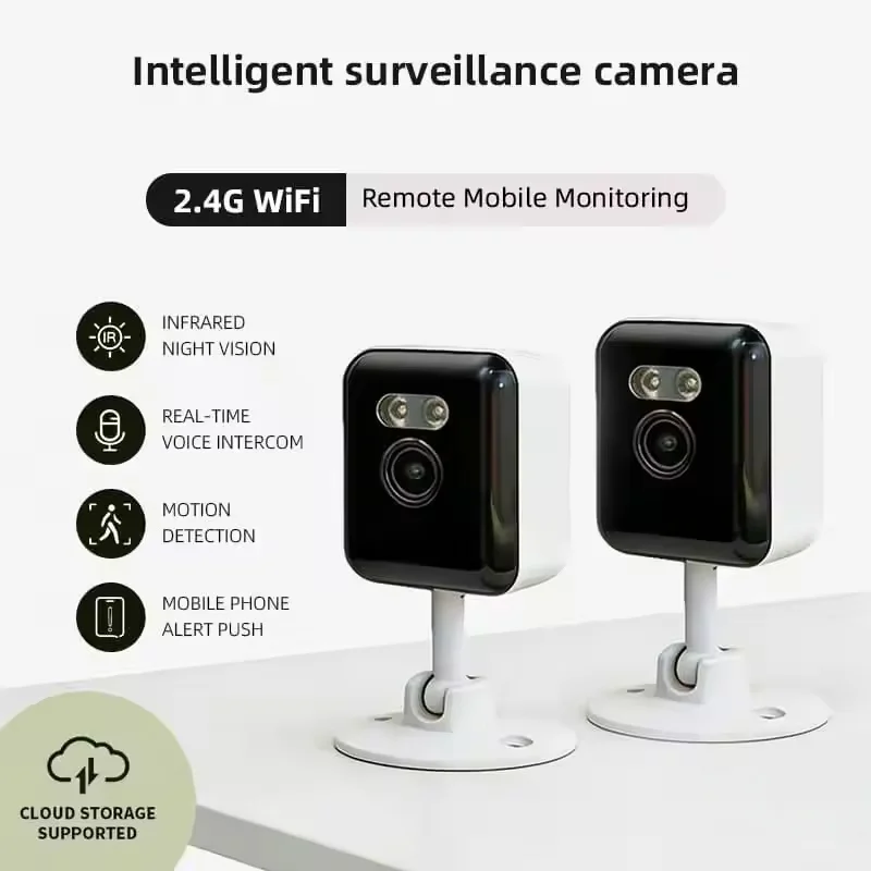 

1080P HD Smart Indoor Surveillance Camera 2.4G/WiFi Full-Color Night Vision 4MP Security Camera with Two-Way Voice Intercom for Bedrooms Living Rooms