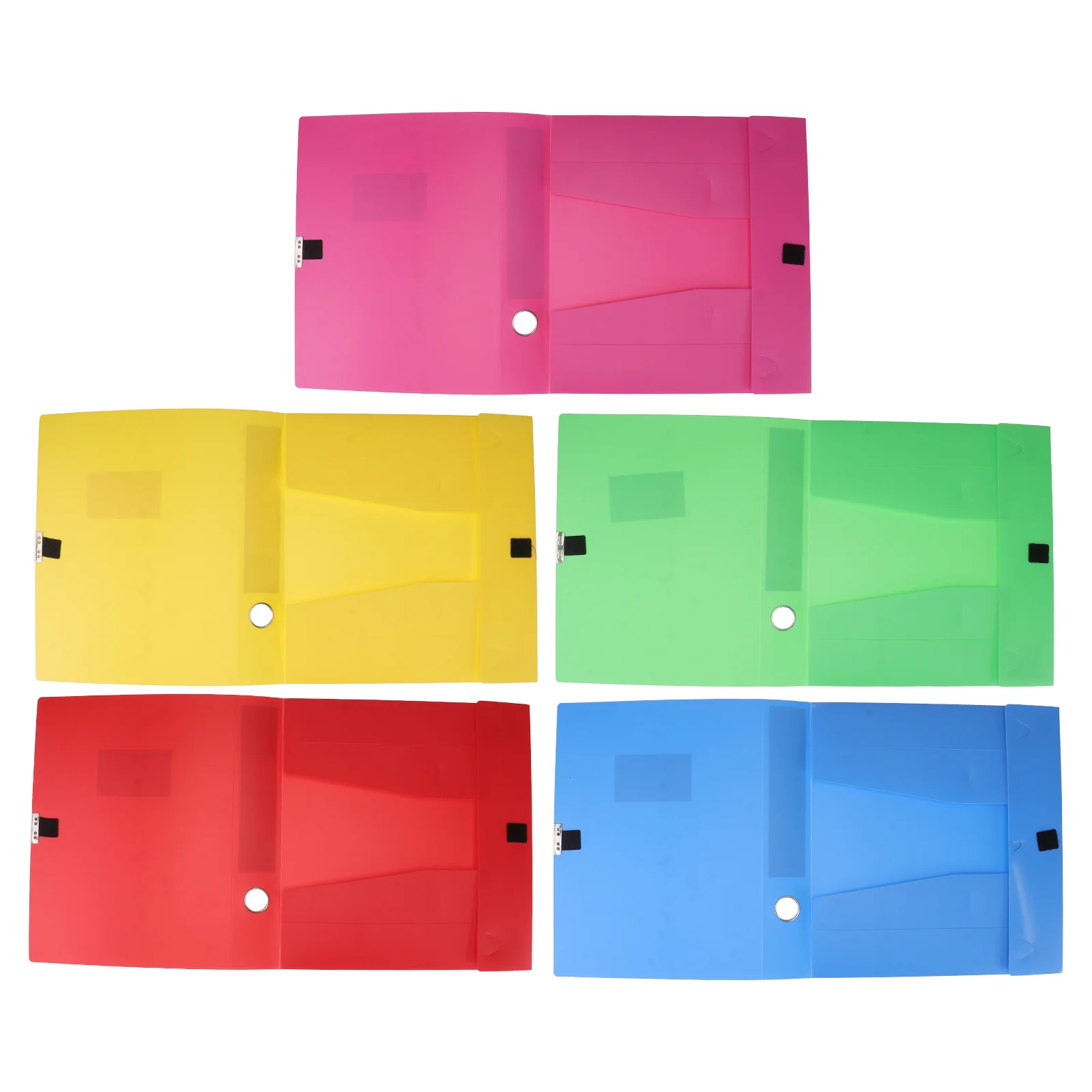 5Pcs PP File Storage Boxes Document Organizer for Office School Home Mixed Colors Document Holder