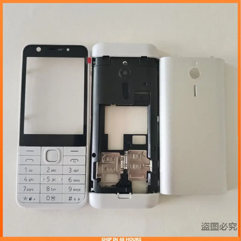 For Nokia 230 RM-1172 RM-1126 Dual SIM New Full Phone Housing Cover Case Replacement Parts + English Keypad