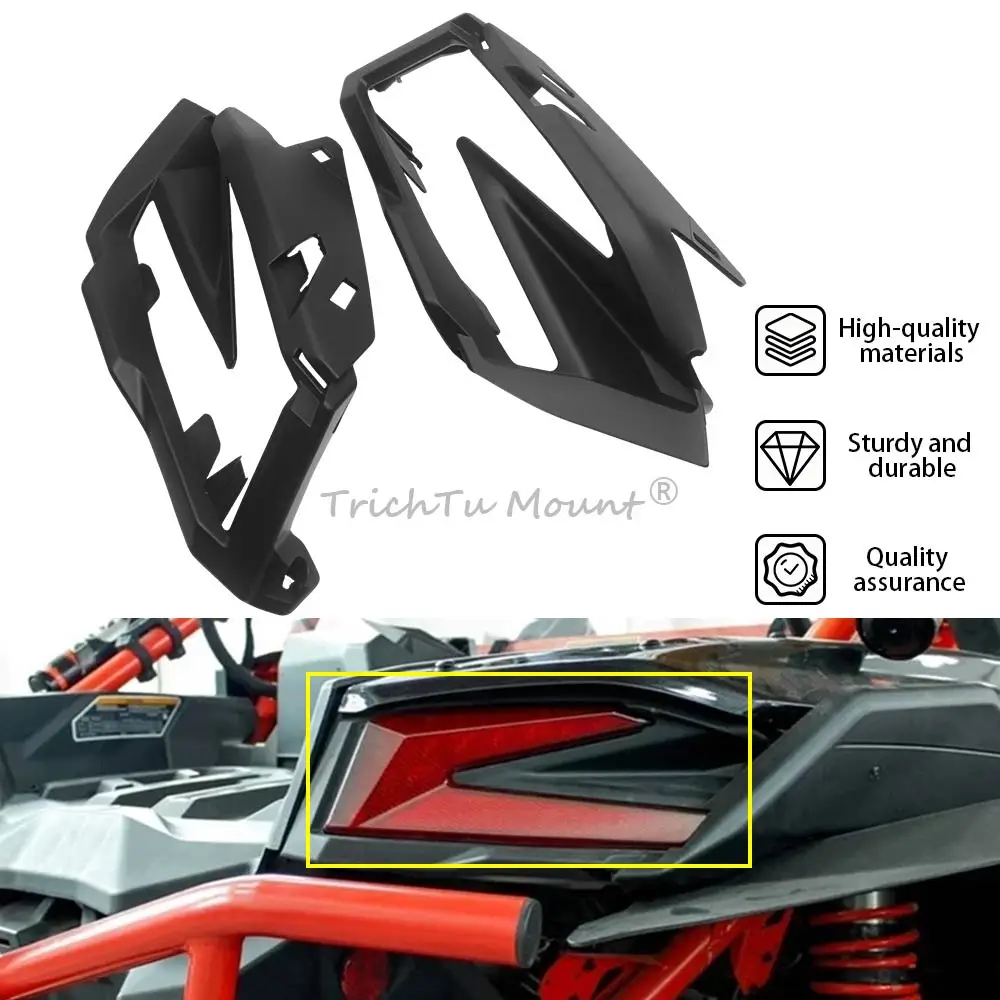 

For Can-Am Maverick X3 Max R 4x4 XDS XRS Turbo 2017-2021 UTV Rear Brake Stop Lamp Protection Cover Tail Light Guard Trim