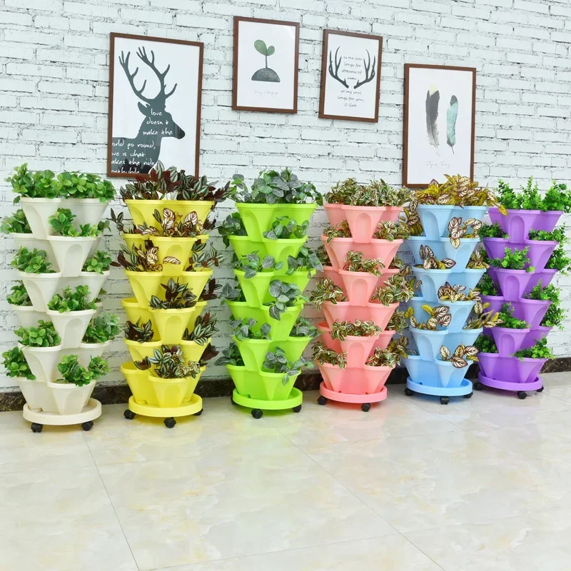 

Balcony Vegetable Planting Pot Vegetable Planting Three-dimensional Plastic Flower Pot