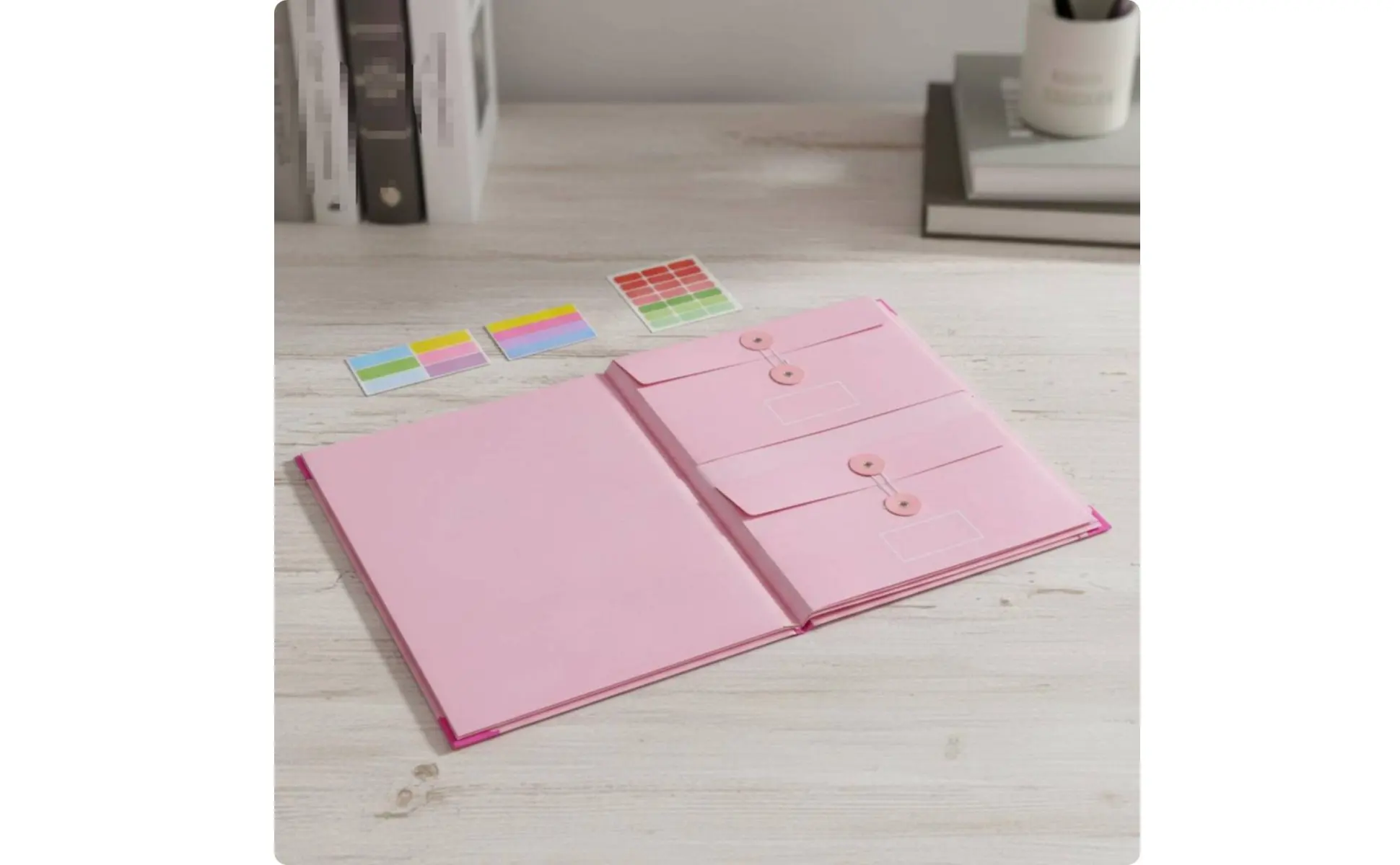 Manila Pocket Binder Multiple Pockets Expanding File Folder Expanding Document Organizer Easy to Organize Office Storage